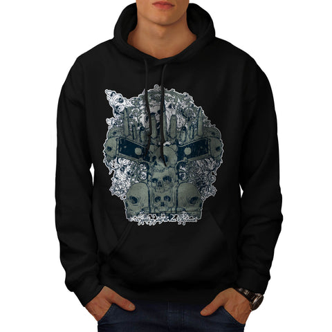 Gang Land Skull Guns Mens Hoodie