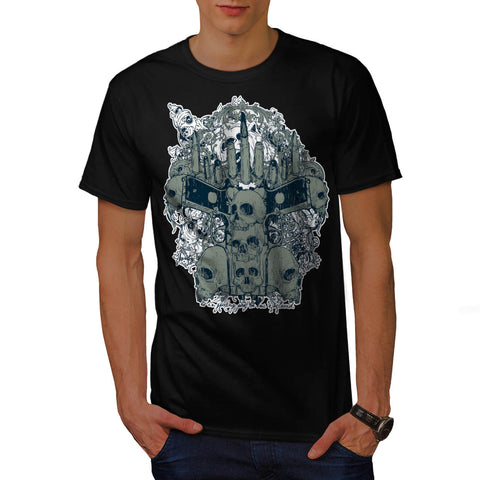 Gang Land Skull Guns Mens T-Shirt