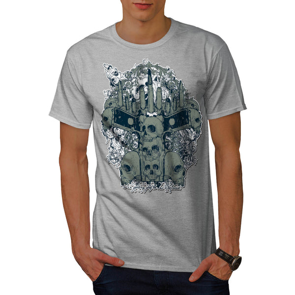 Gang Land Skull Guns Mens T-Shirt