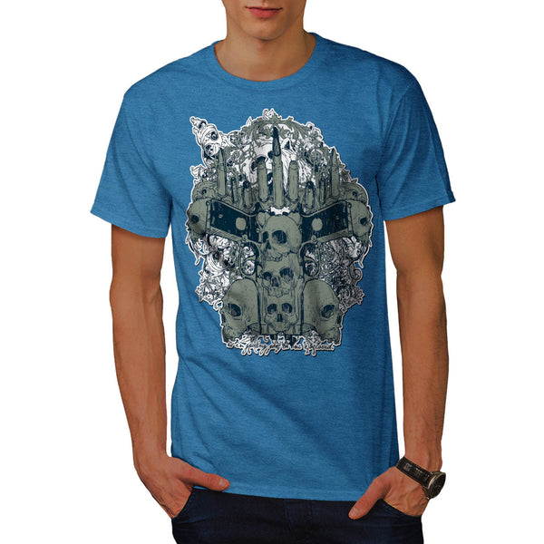 Gang Land Skull Guns Mens T-Shirt