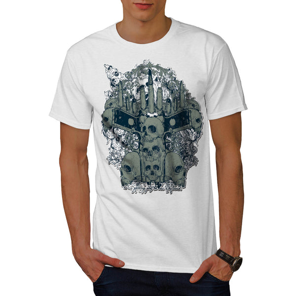 Gang Land Skull Guns Mens T-Shirt