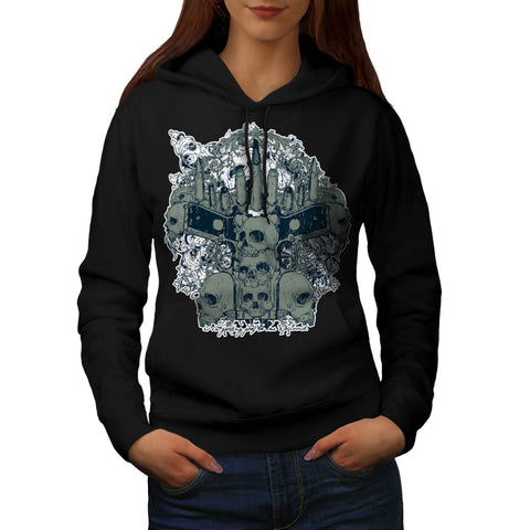 Gang Land Skull Guns Womens Hoodie