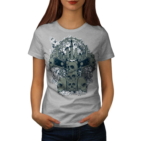 Gang Land Skull Guns Womens T-Shirt