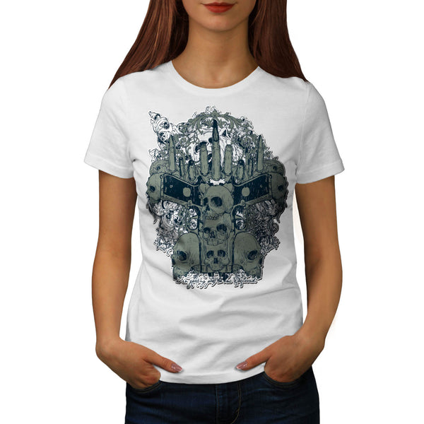 Gang Land Skull Guns Womens T-Shirt