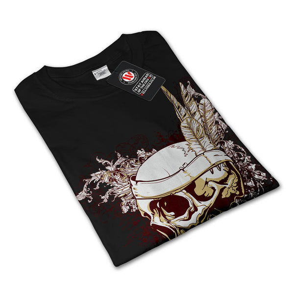 Native Indian Skull Mens Long Sleeve T-Shirt