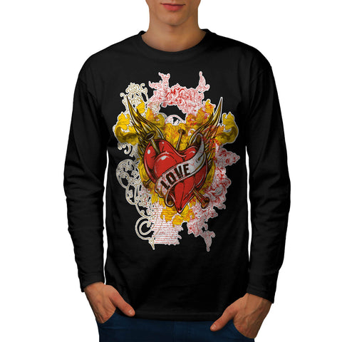 Love Heart Horror Mens Long Sleeve T-Shirt