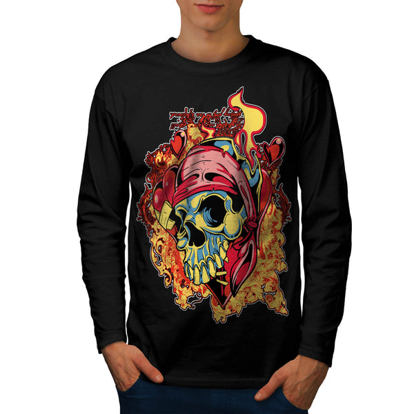 Pirate Skull Lover Mens Long Sleeve T-Shirt