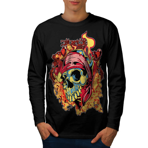 Pirate Skull Lover Mens Long Sleeve T-Shirt
