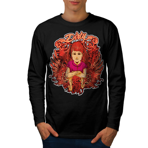 Evil Dirty Girl Child Mens Long Sleeve T-Shirt