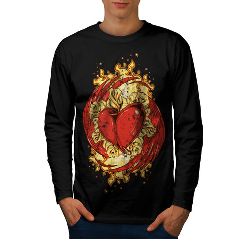 Love Heart Wing Lust Mens Long Sleeve T-Shirt