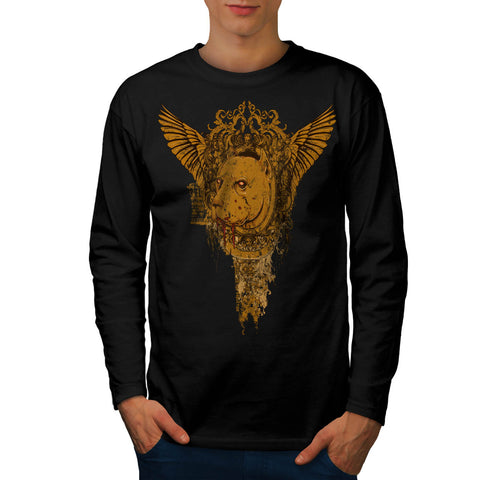 Blood Dog Bite Fear Mens Long Sleeve T-Shirt