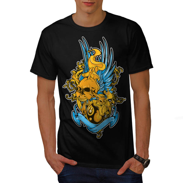 Monster Skull Pool Mens T-Shirt