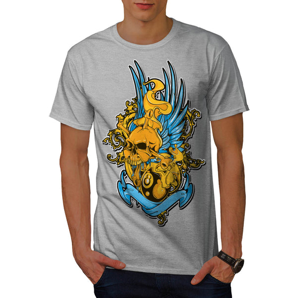 Monster Skull Pool Mens T-Shirt