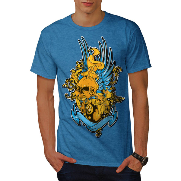 Monster Skull Pool Mens T-Shirt