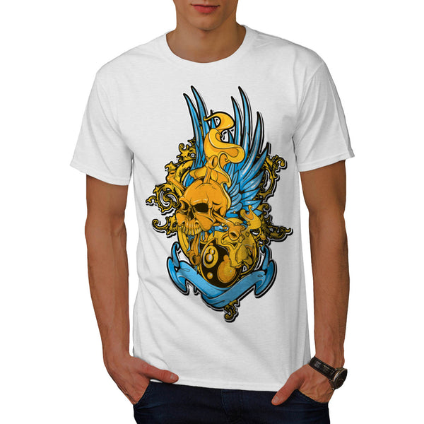 Monster Skull Pool Mens T-Shirt