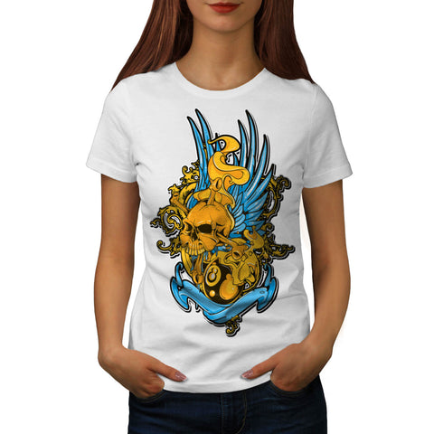 Monster Skull Pool Womens T-Shirt