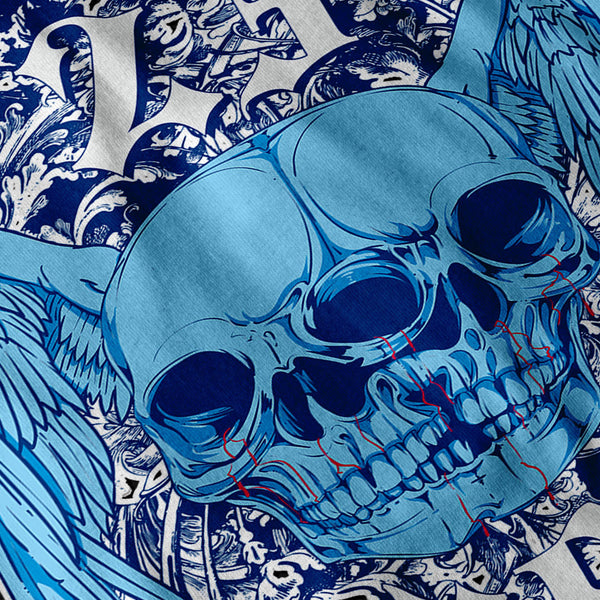 Double Skull Ghost Mens Long Sleeve T-Shirt