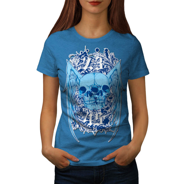 Double Skull Ghost Womens T-Shirt