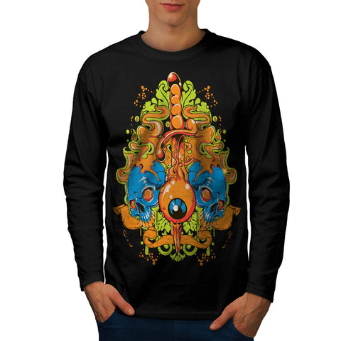 Evil Eye Knife Sword Mens Long Sleeve T-Shirt