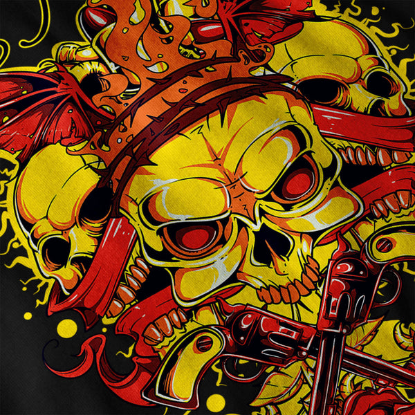 Guns And Skulls Brawl Mens Long Sleeve T-Shirt