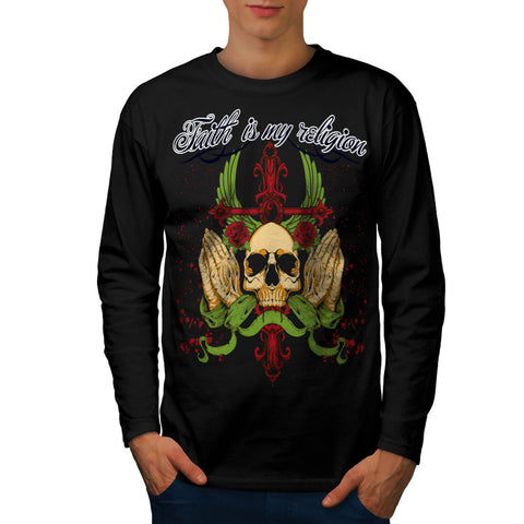 Religion Faith Prayer Mens Long Sleeve T-Shirt
