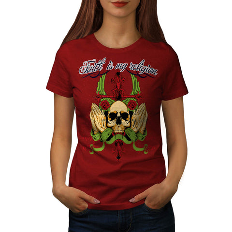 Religion Faith Prayer Womens T-Shirt