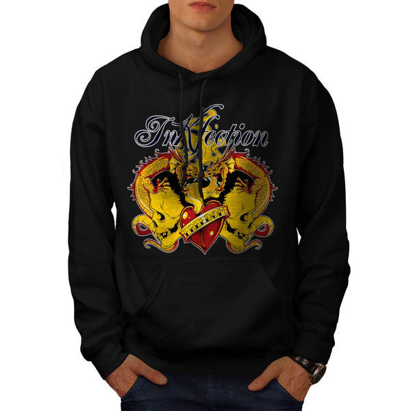 Ink Infection Tattoo Mens Hoodie