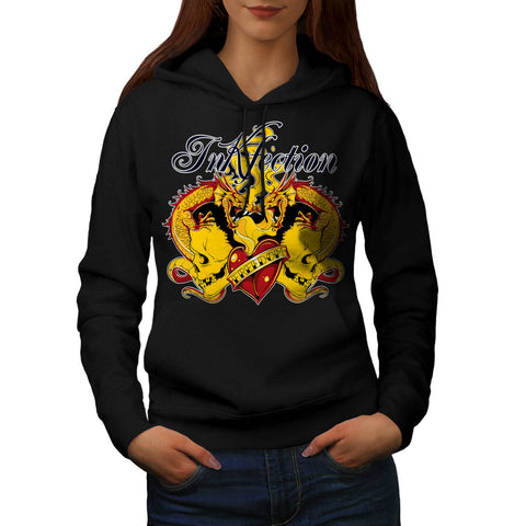 Ink Infection Tattoo Womens Hoodie