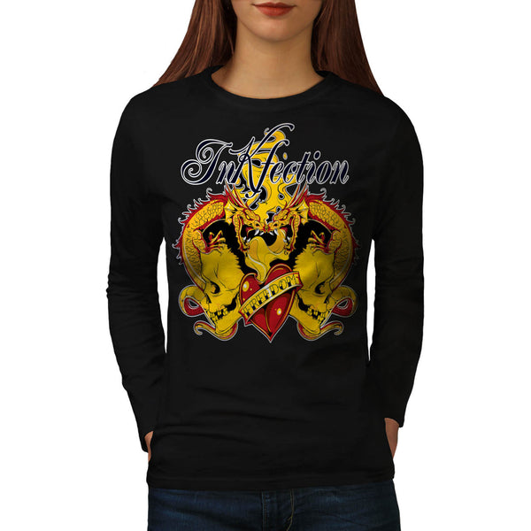 Ink Infection Tattoo Womens Long Sleeve T-Shirt