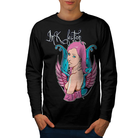Ink Infection Lady Mens Long Sleeve T-Shirt