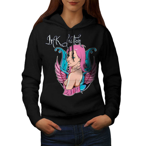 Ink Infection Lady Womens Hoodie