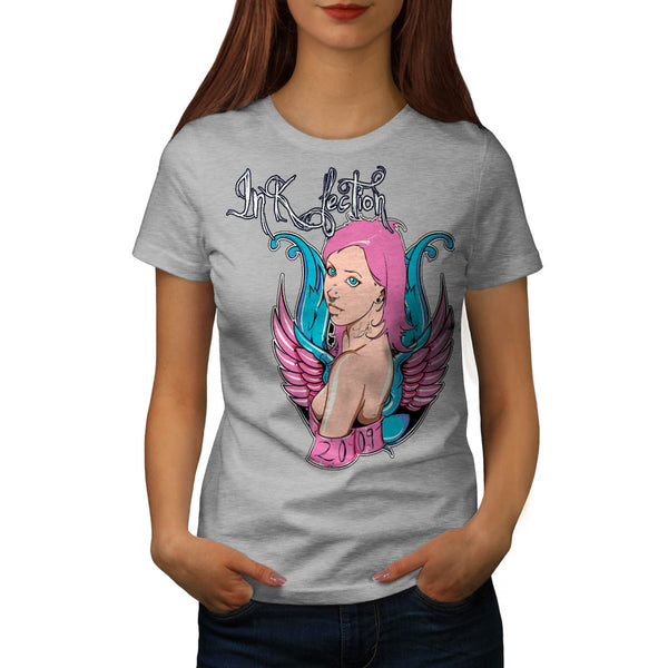 Ink Infection Lady Womens T-Shirt