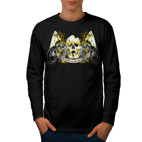 Skull Ride Biker Trip Mens Long Sleeve T-Shirt