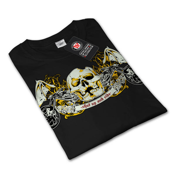 Skull Ride Biker Trip Mens Long Sleeve T-Shirt
