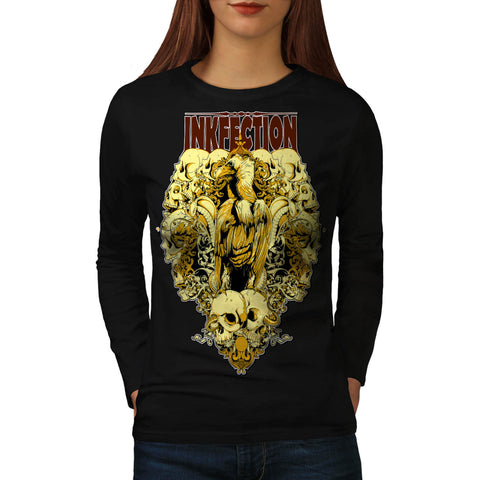 Ink Infection Eagle Womens Long Sleeve T-Shirt
