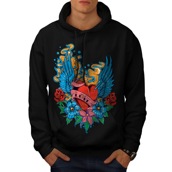 Love Garden Roses Bed Mens Hoodie