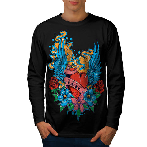 Love Garden Roses Bed Mens Long Sleeve T-Shirt