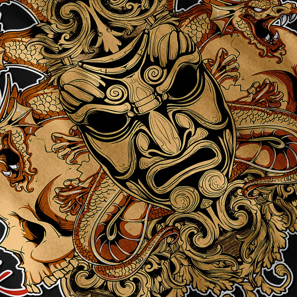 Chinese Parade Mask Mens Long Sleeve T-Shirt