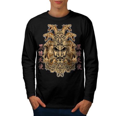 Chinese Parade Mask Mens Long Sleeve T-Shirt