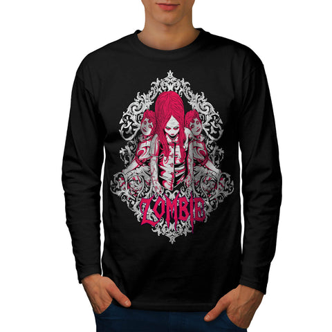 Zombie Girls Attack Mens Long Sleeve T-Shirt