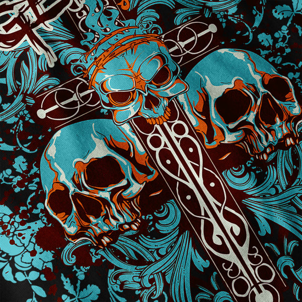 Skull Grave Yard Tomb Mens Long Sleeve T-Shirt