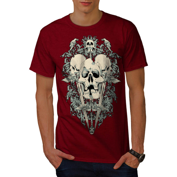 Monster Death Skull Mens T-Shirt