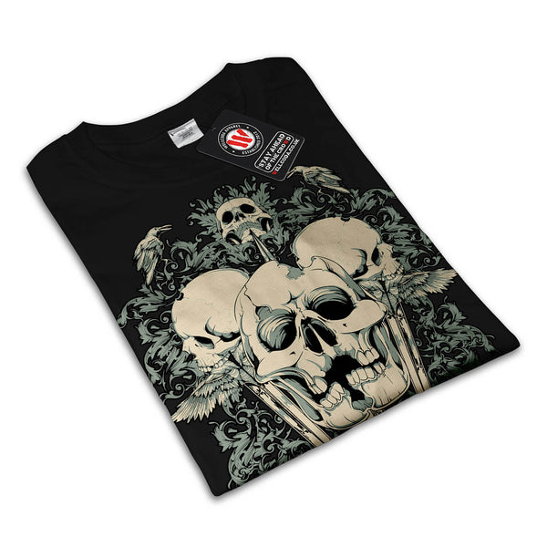 Monster Death Skull Womens T-Shirt
