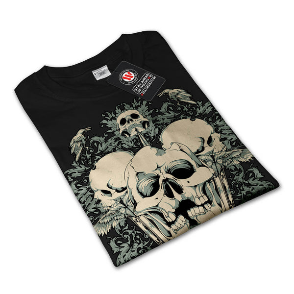Monster Death Skull Mens Long Sleeve T-Shirt