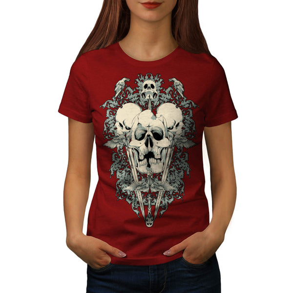 Monster Death Skull Womens T-Shirt
