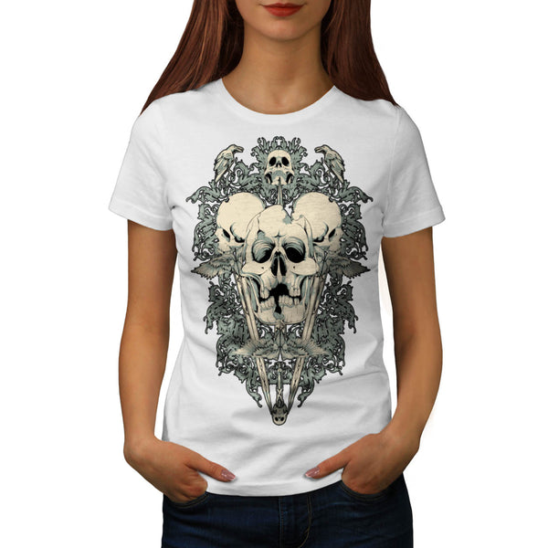 Monster Death Skull Womens T-Shirt