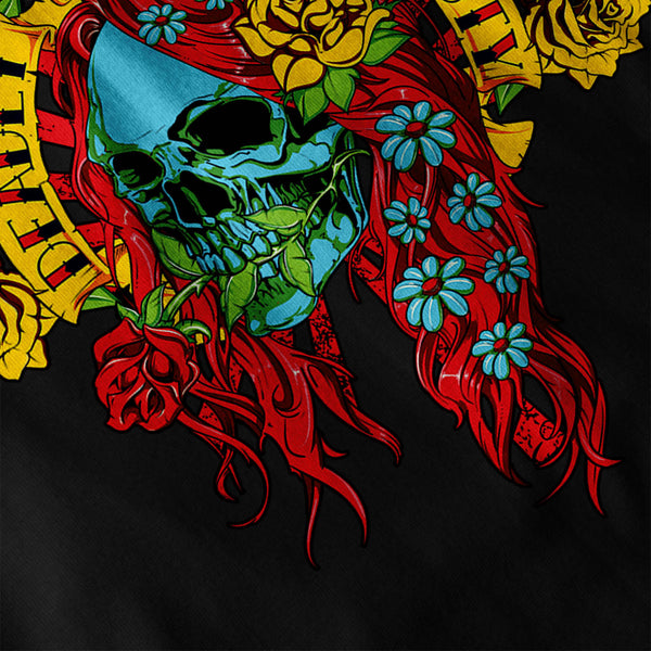 Deadly Beauty Skull Mens Long Sleeve T-Shirt