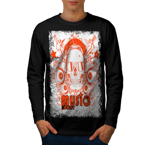 DJ Music Addict Beats Mens Long Sleeve T-Shirt