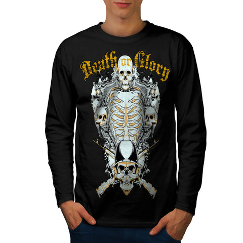 Death Glory Grave Gun Mens Long Sleeve T-Shirt