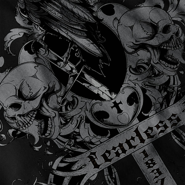 Fearless Death Crow Mens Long Sleeve T-Shirt